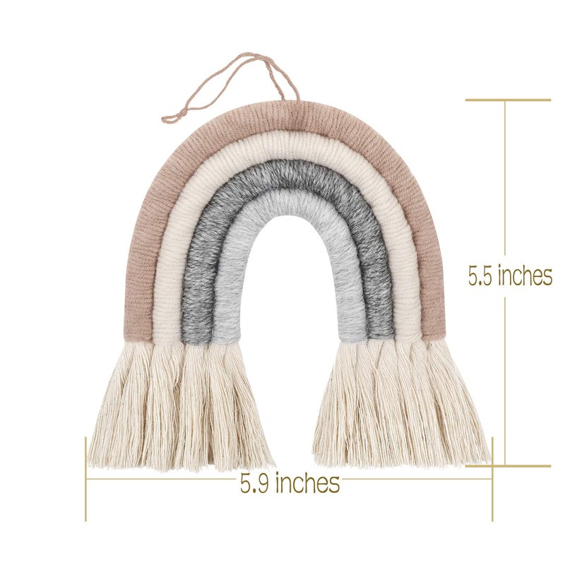 ZWA Rainbow Wall Hanging, Handmade Macrame Wall Art Decor for Nursery Kids Room Home - Image 4